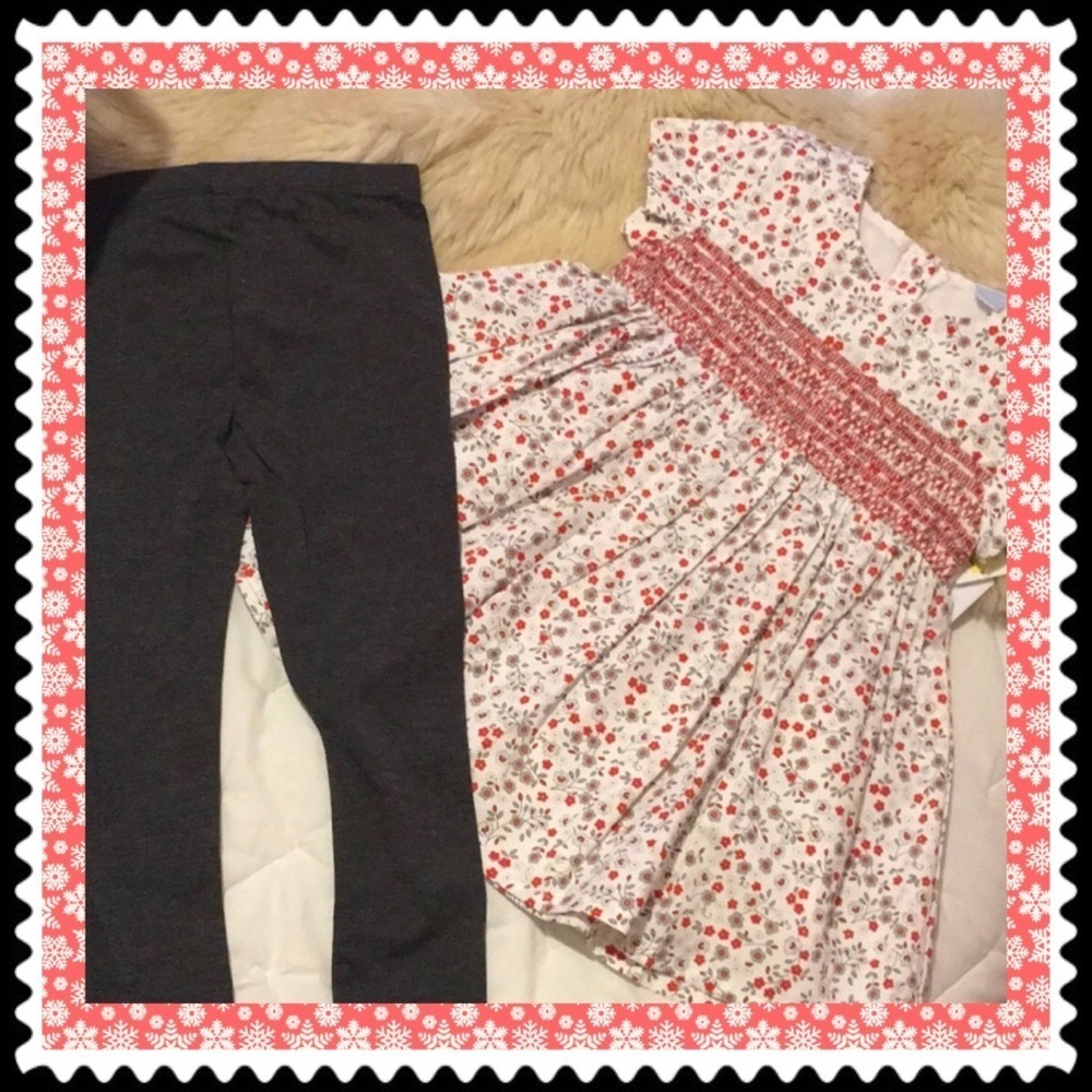 EdgeHill collection 2&3 yrs gorgeous NWT red & gray floral set …